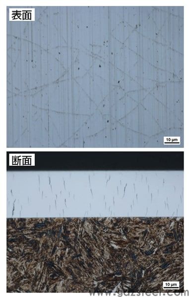 图 4 工业铬 (Cr) 镀膜中存在的裂纹