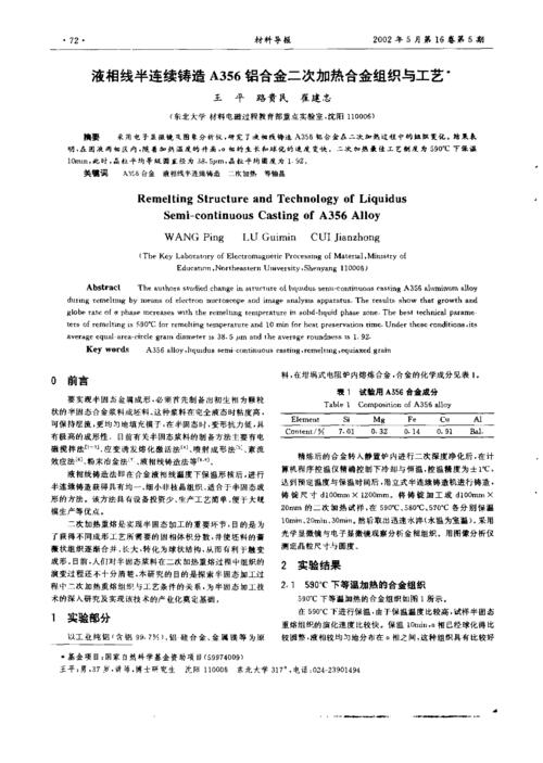 a356铝合金成分